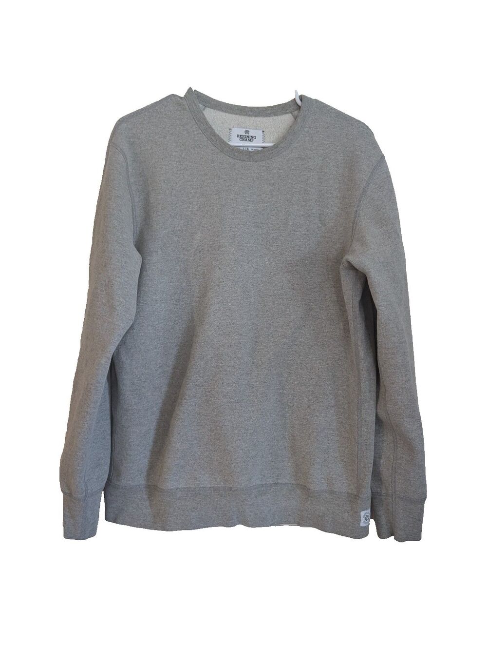 Reigning Champ Crewneck Sweatshirt Grey Large Mens "Made in Canada"